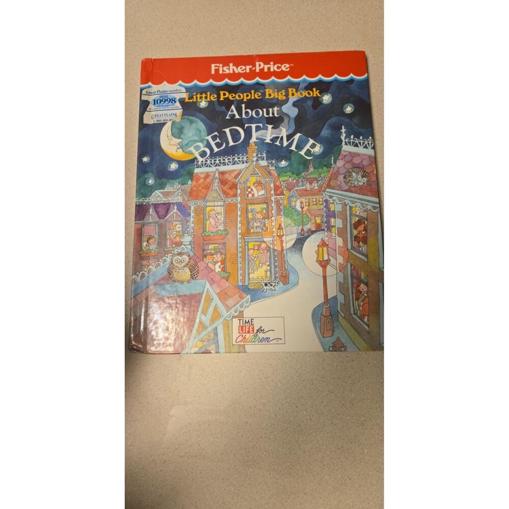 Fisher-Price Little People Big Book About Bedtime 1989